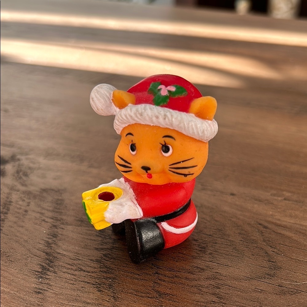 🔥🔥Chadwick Miller Inc 1992 Christmas Straw Holders Cat
